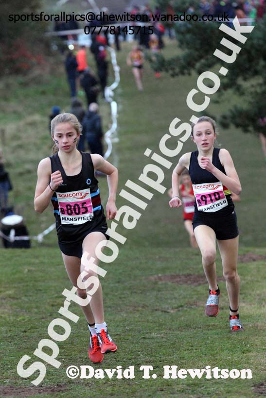 Girls under-15s, 2016 National Cross Country Relays, Berry Hill Park, Mansfield. Photo: David T. Hewitson/Sports for All Pics